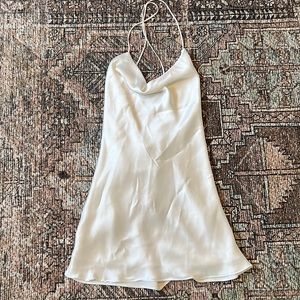 Zara White Slip Dress Medium NWT